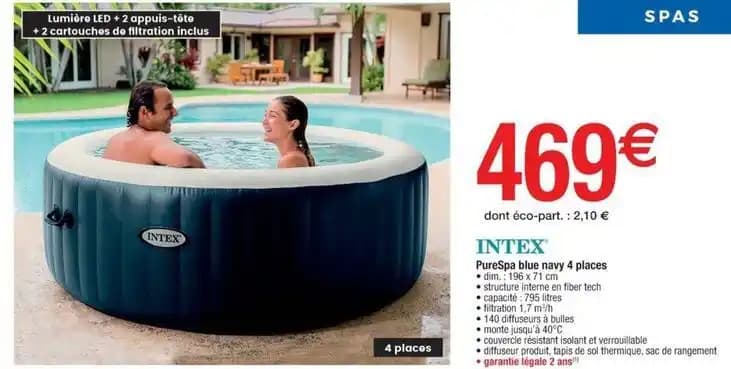 Intex - purespa blue navy