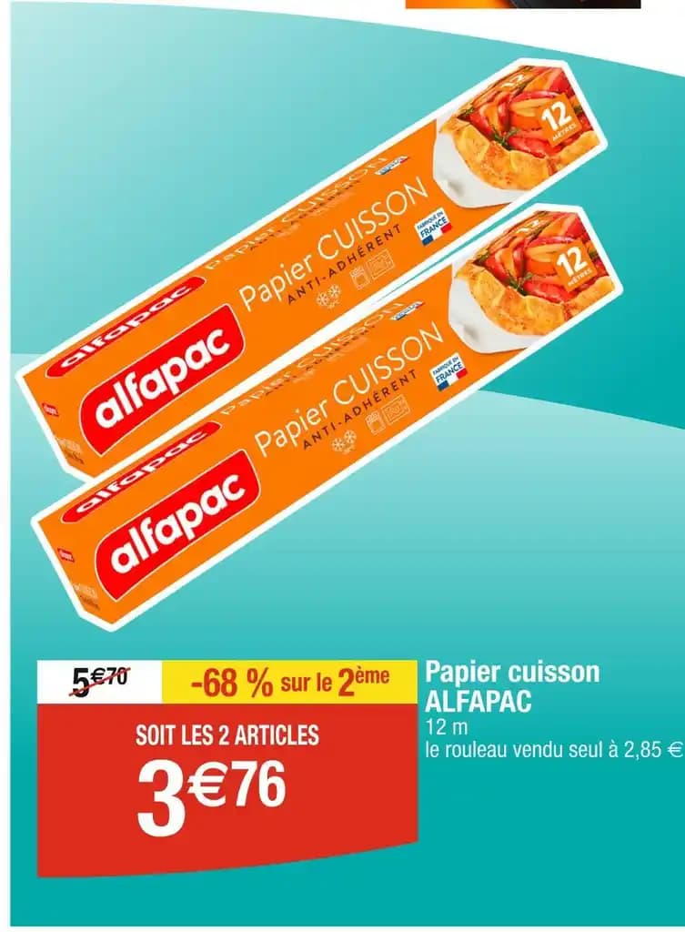 ALFAPAC Papier cuisson