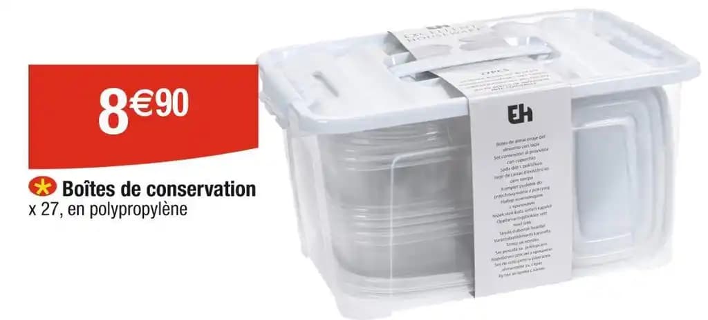 Boîtes de conservation
