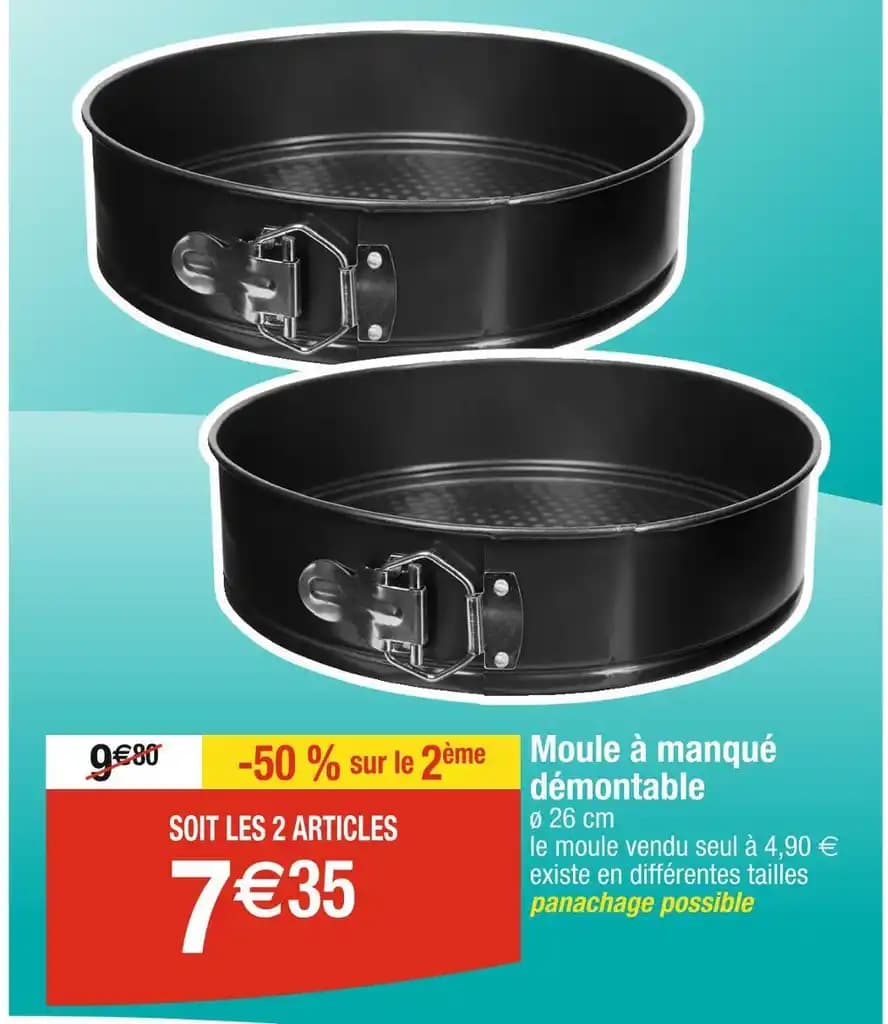 Moule à manqué démontable