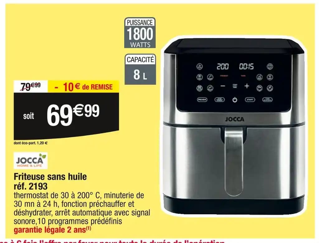 JOCCA Friteuse sans huile