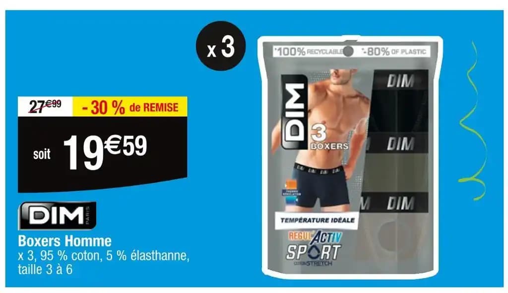 DIM Boxers Homme