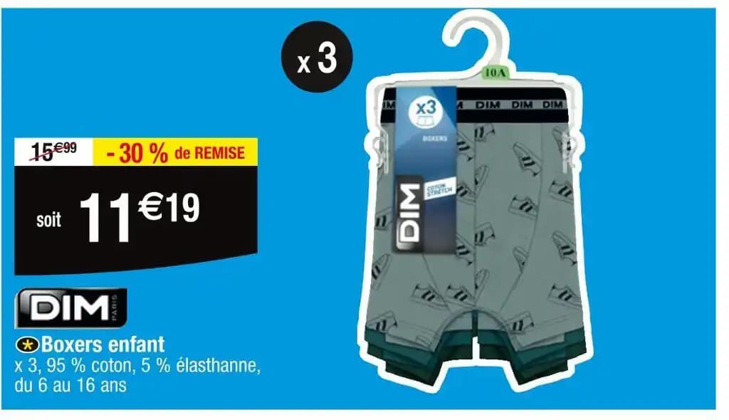 DIM Boxers enfant
