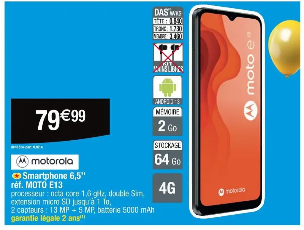 Motorola Smartphone 6,5’’