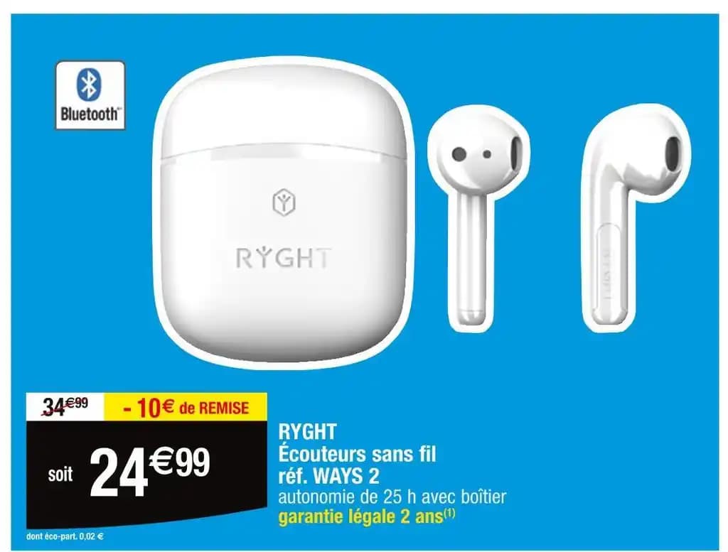 RYGHT Écouteurs sans fil