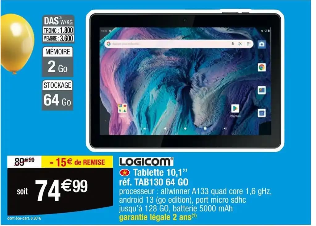 LOGICOM Tablette 10,1’’