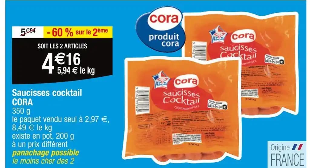 CORA Saucisses cocktail