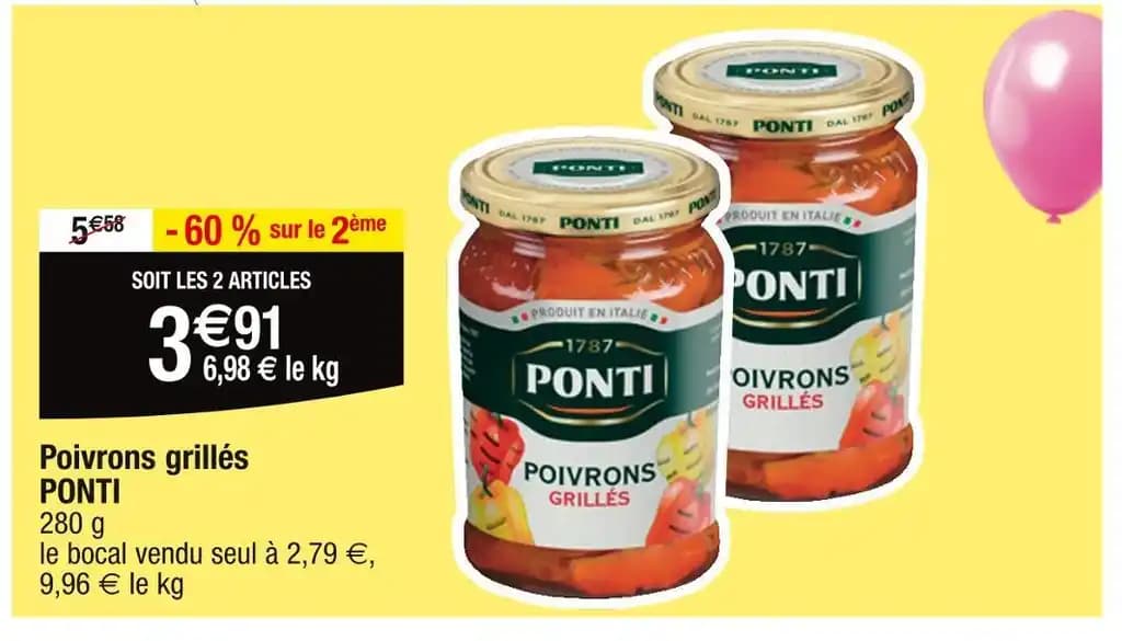 PONTI Poivrons grillés