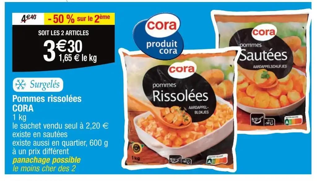 CORA Pommes rissolées