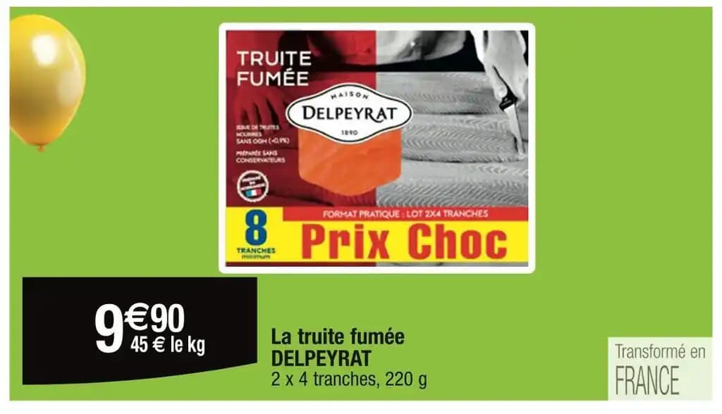 DELPEYRAT La truite fumée