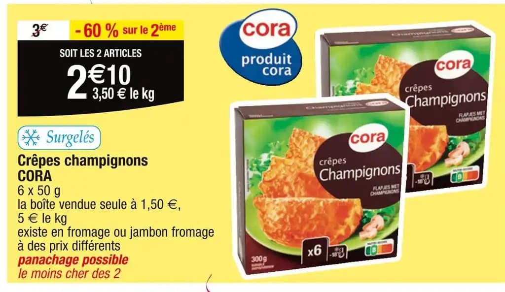 CORA Crêpes champignons