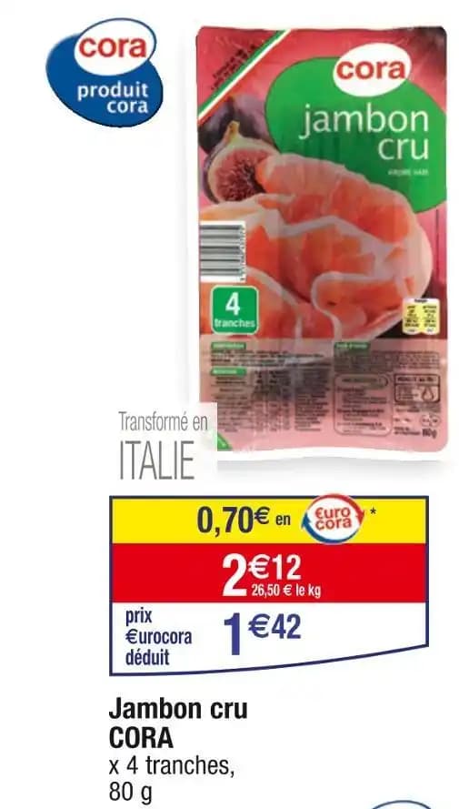 CORA Jambon cru