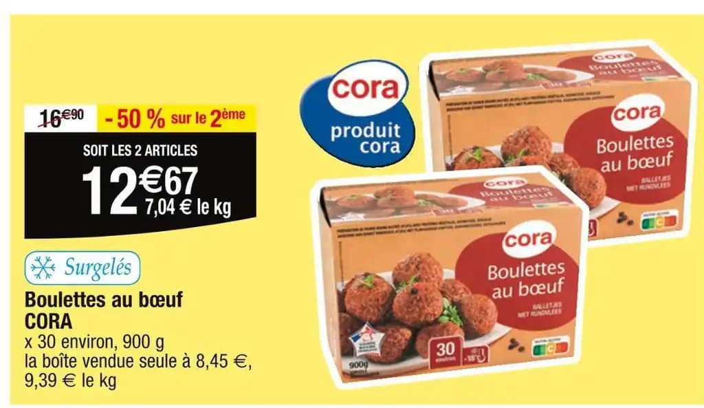 CORA Boulettes au bœuf