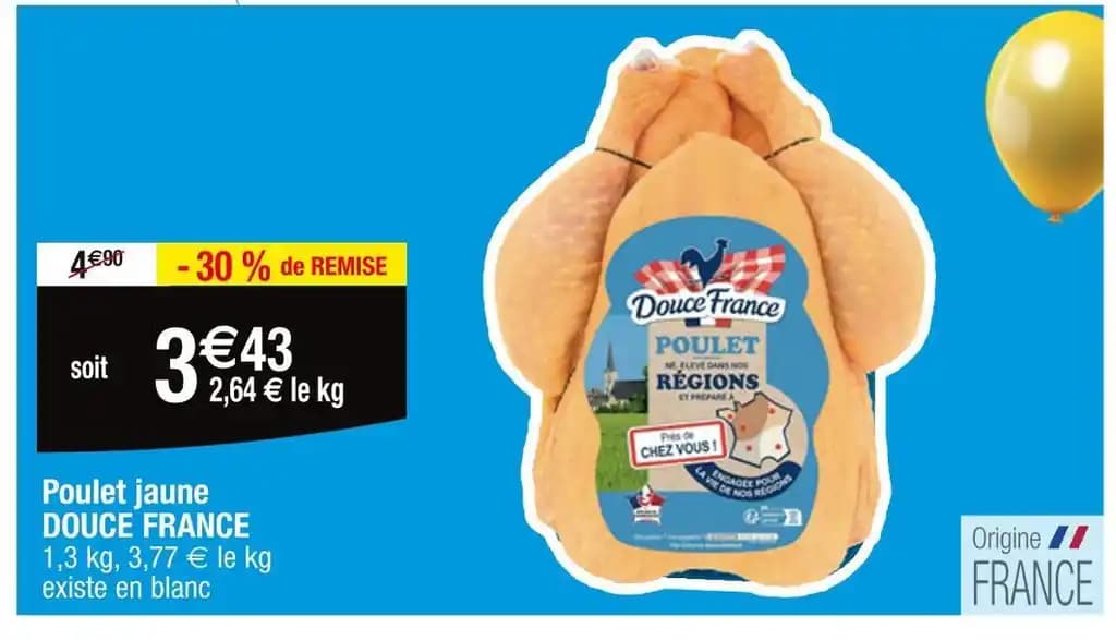 DOUCE FRANCE Poulet jaune