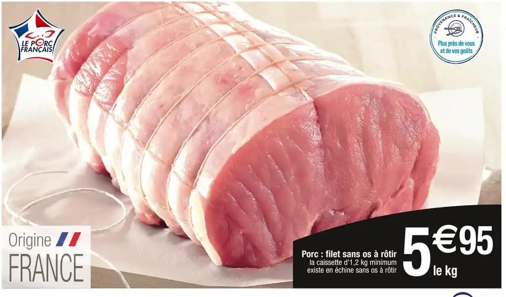 Porc : filet sans os à rôtir