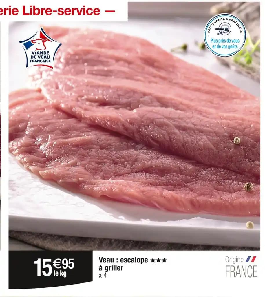 Veau : escalope à griller