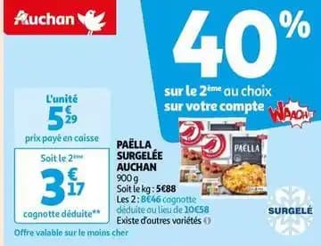 Auchan - paella surgelée