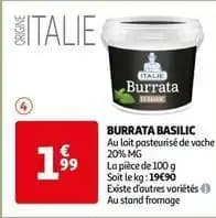 Italie - burrata basilic