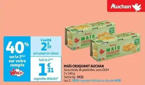 Auchan - maïs croquant
