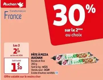 Auchan - pâte à pizza