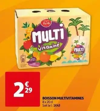 Boissons multivitamines