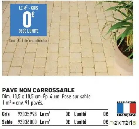 PAVE NON CARROSSABLE