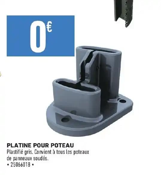 PLATINE POUR POTEAU