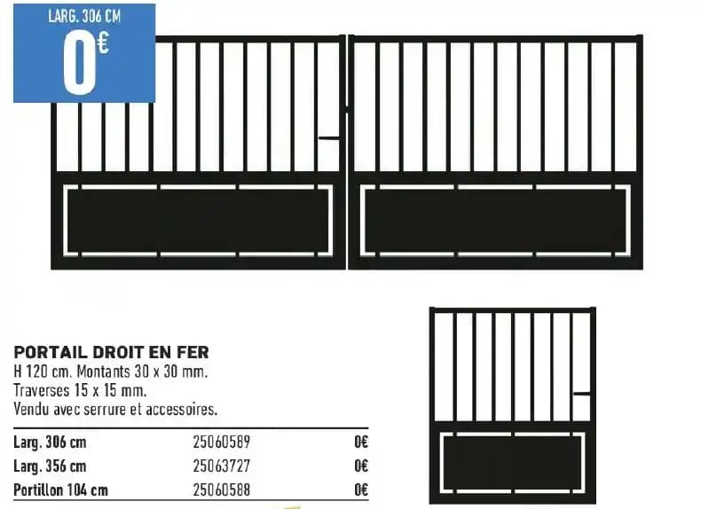 PORTAIL DROIT EN FER