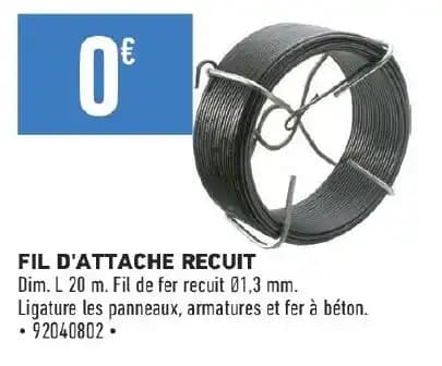 FIL D'ATTACHE RECUIT