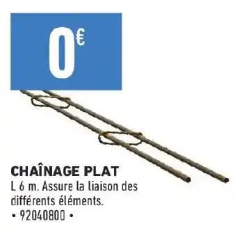 CHAÎNAGE PLAT