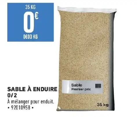 SABLE À ENDUIRE 0/2
