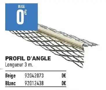 PROFIL D'ANGLE