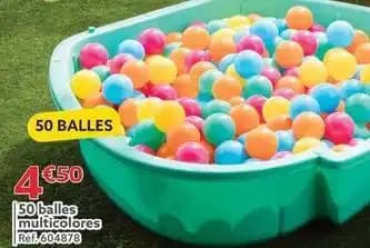 50 balles multicolores