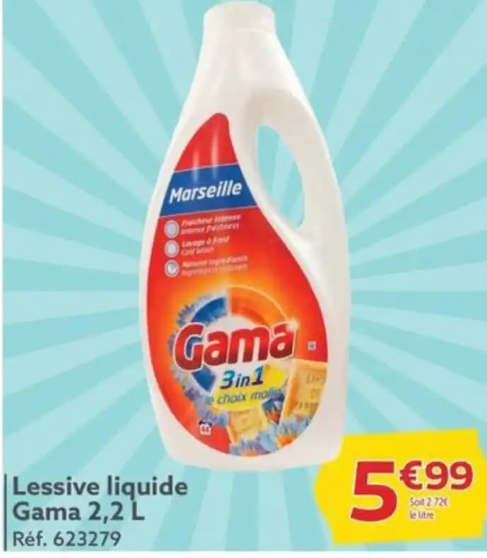 Lessive liquide Gama 2,2 L
