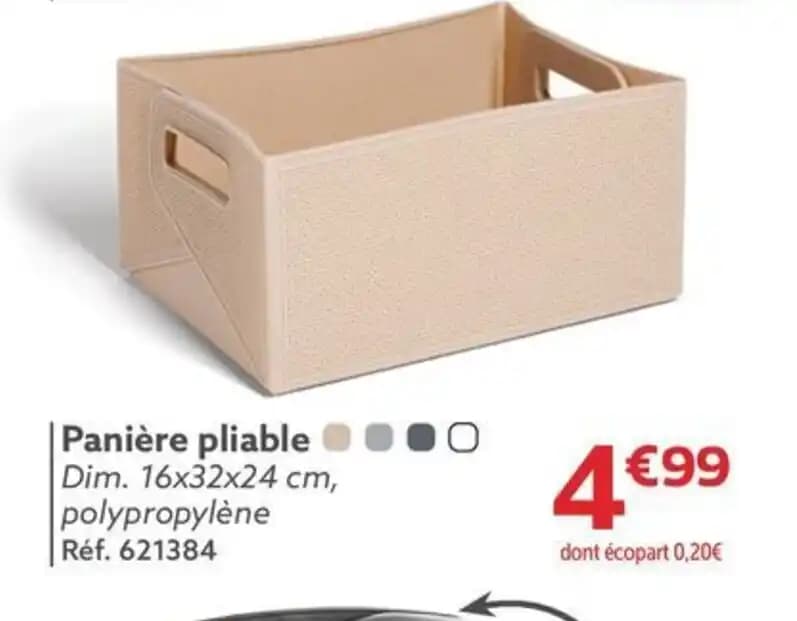 Panière pliable
