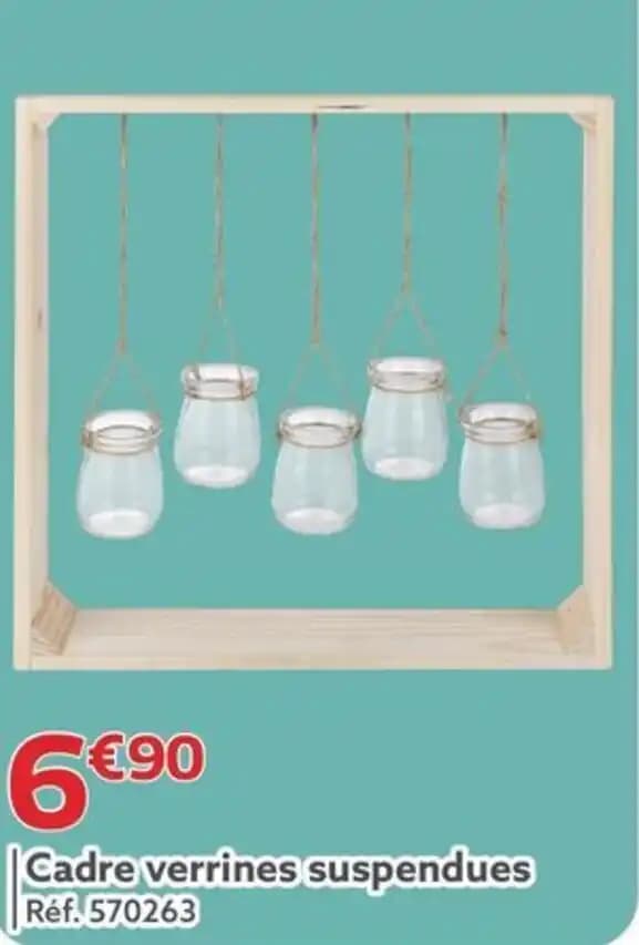 Cadre verrines suspendues