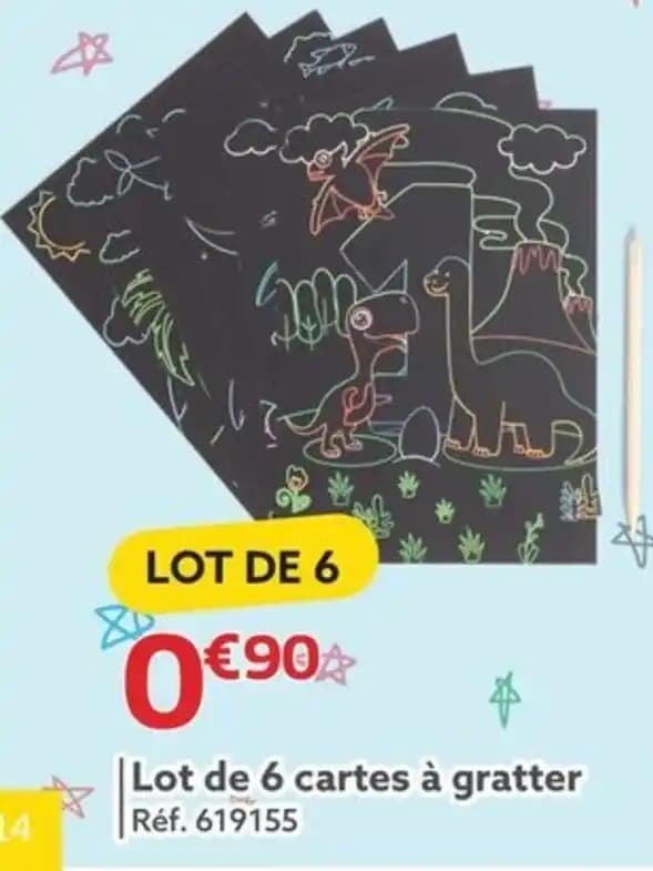 Lot de 6 cartes à gratter
