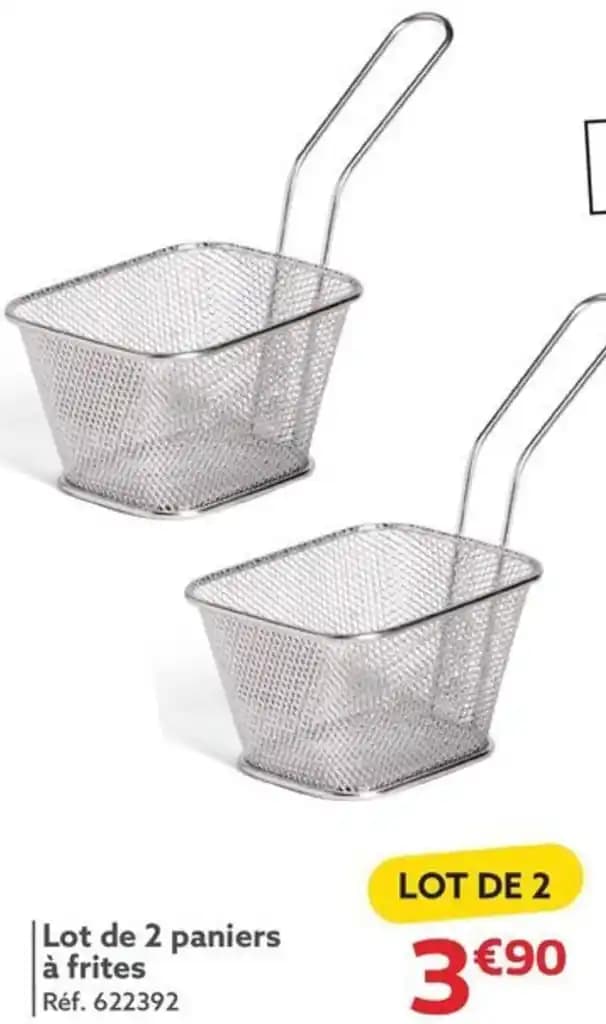 Lot de 2 paniers à frites
