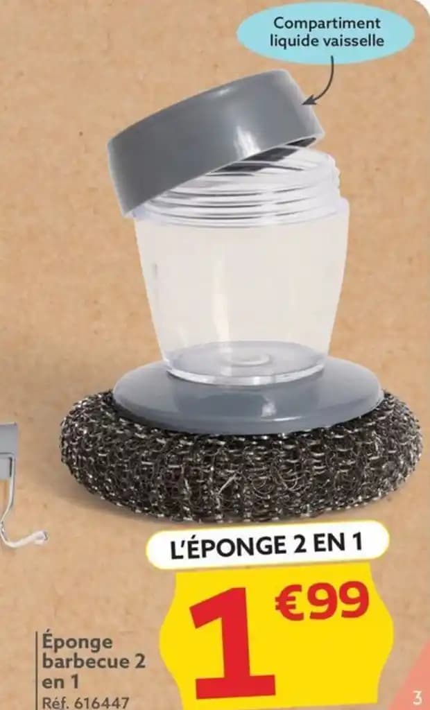 Éponge barbecue 2 en 1