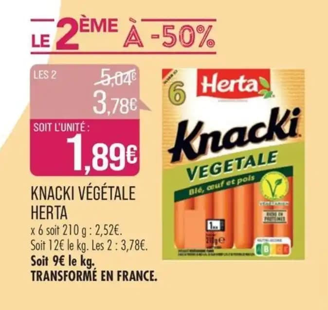 KNACKI VÉGÉTALE HERTA