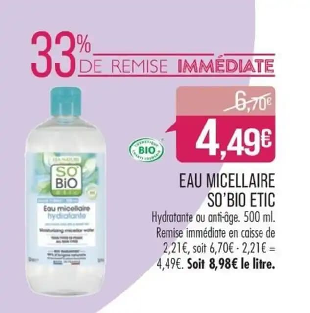 EAU MICELLAIRE SO'BIO ETIC