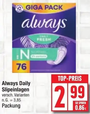 Always Daily Slipeinlagen