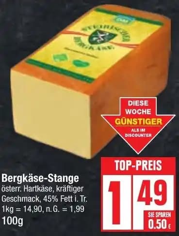 Bergkäse-Stange 100 g