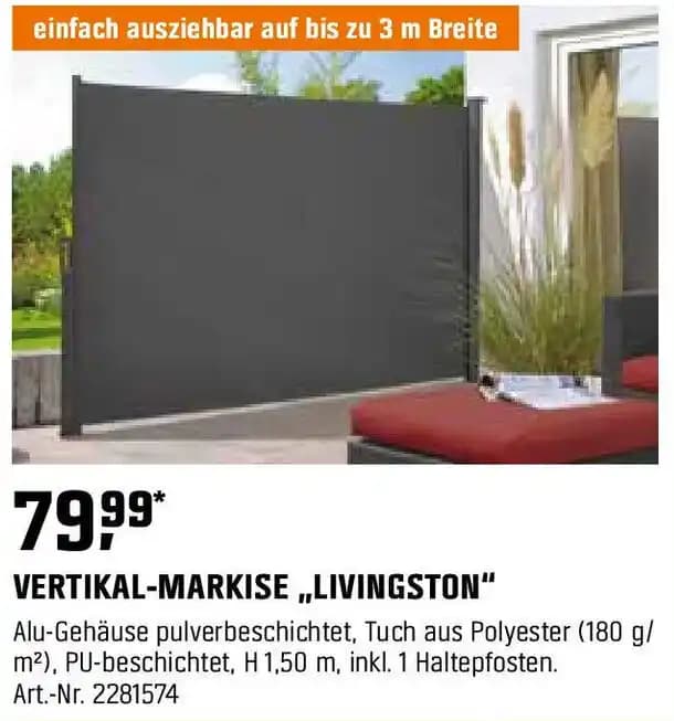 VERTIKAL-MARKISE ,,LIVINGSTON"