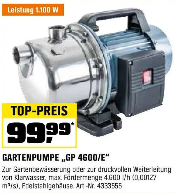 GARTENPUMPE ,,GP 4600/E"
