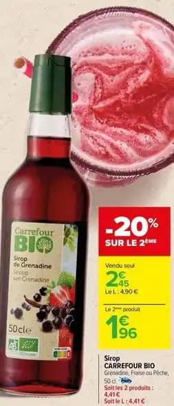 Carrefour - sirop bio