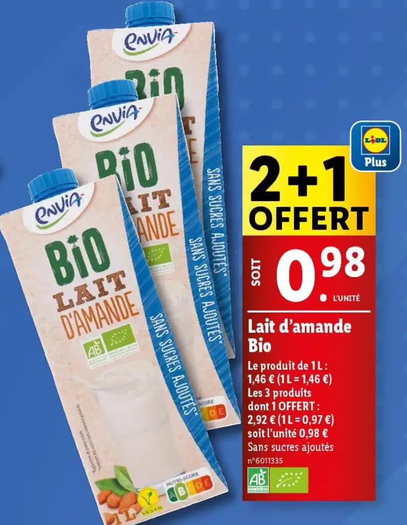 Lait d'amande Bio