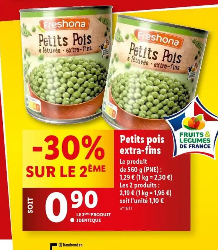 Petits pois extra-fins