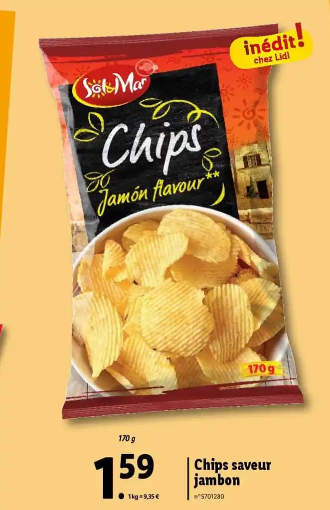Chips saveur jambon