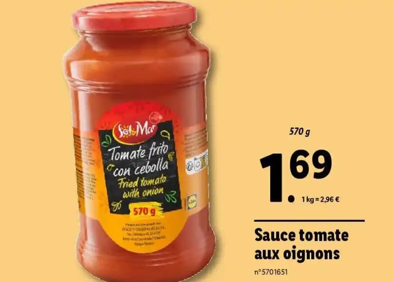 Sauce tomate aux oignons
